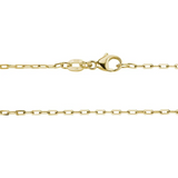 Yellow Gold 1.3mm Oval Link Chain, 18"