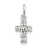 Sterling Silver CZ Cross Charm