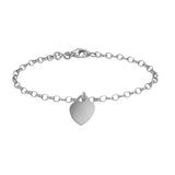 Silver Heart Charm Bracelet