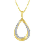 Diamond Open Teardrop Pendant