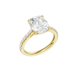 3ct Elongated Cushion Lab Grown Diamond Engagement Ring