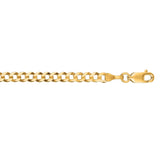 Yellow Gold 3.2mm Curb Chain, 22