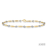 Diamond Illusion Bar Link Bracelet