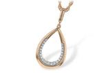 Diamond Open Teardrop Pendant