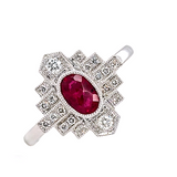 Ruby Art Deco Ring