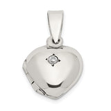Children's Silver CZ Heart Locket