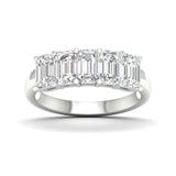 2ctw Emerald Cut Lab Grown Diamond 5-Stone Band