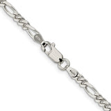 Silver 3.5mm Figaro Chain, 22"