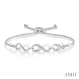 Silver Infinity Lariat Diamond Bracelet