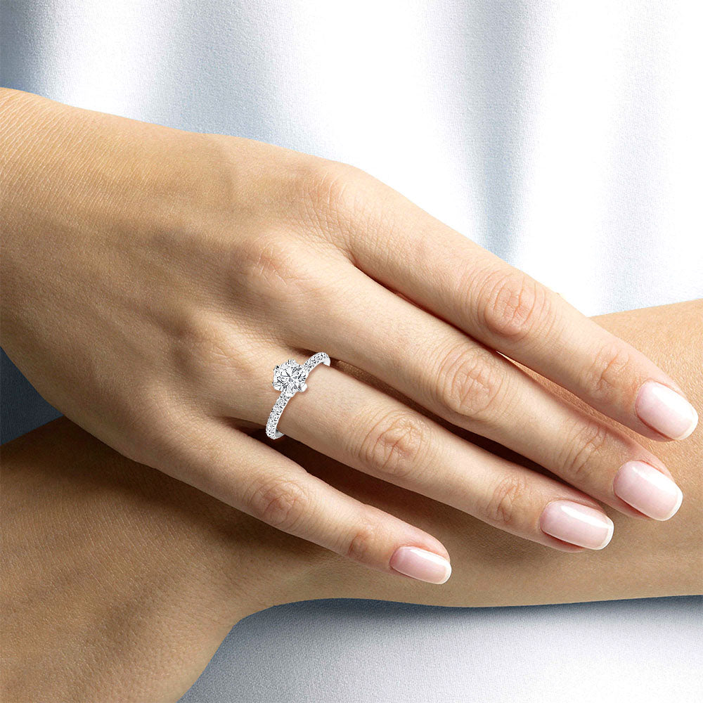 1ct Round Lab-Grown Diamond Engagement Ring