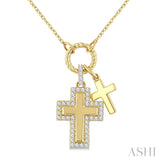 Diamond Cross Charm Necklace