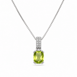 Peridot & Diamond Bail Pendant
