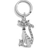 Brighton Candy Cane Cat Key Fob