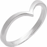 V-Shape Gold Wedding Band