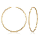 Gold Vermeil 60mm Tube Hoop Earrings