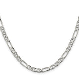 Silver 4.5mm Figaro/Anchor Link Chain, 22