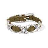 Brighton Kriss Kross Etched Bandit Bracelet, Olive