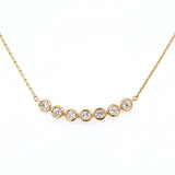 Diamond Bezel-Set Smile Necklace