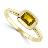 Citrine Bezel Stackable Ring