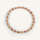 Dee Berkley Rhodonite & 14kt Gold Filled Harmony Gemstone Bead Bracelet - 4MM