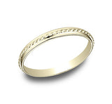 Ladies' Rope Center Yellow Gold Band
