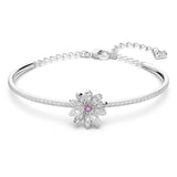 Swarovski Eternal Flower bangle, Flower, Pink, Mixed metal finish