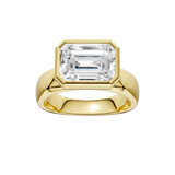 East-West Bezel Set Lab-Grown Diamond Solitaire Ring