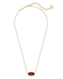 Kendra Scott Elisa Gold Pendant Necklace in Clear Berry
