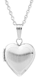 Children's Silver Brushed and Polished Heart Locket