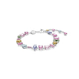 Swarovski Gema bracelet, Mixed cuts, Multicolored, Rhodium