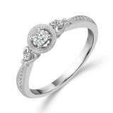 Silver Promise Ring with .06ctw Diamond