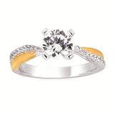 Two-Tone Diamond Semi-Mount Ring