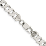 Silver 7.5mm Curb Chain, 22"