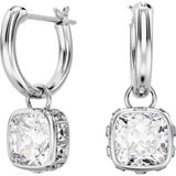 Swarovski Stilla Drop Earrings, Square, White