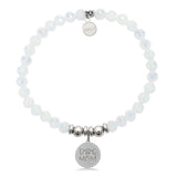 HELP Collection: Dog Mom Charm with White Crystal Charity Bracelet