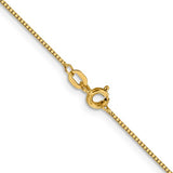 Gold 1.1mm Box Chain, 15"