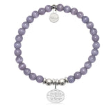 Friends Cutout Charm with Purple Cats Eye Charity Bracelet