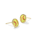 Kendra Scott Softball Gold Stud Earrings