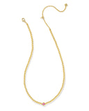 Kendra Scott Abbie Gold Beaded Necklace in Azalea Illusion