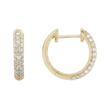 1/2ctw Small Diamond Hoop Earrings
