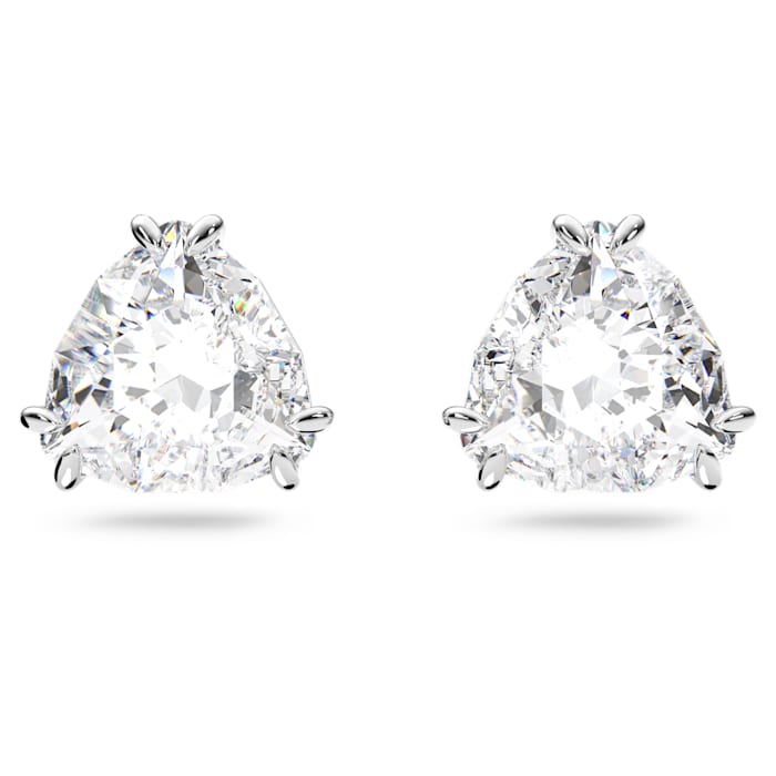 Swarovski Millenia stud earrings Trilliant cut crystal, White