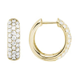 Diamond Huggie Hoop Earrings