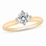Yellow Gold Solitaire Diamond Ring