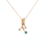 Emerald & Diamond Branch Pendant