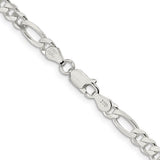 Silver 4.5mm Figaro Chain, 20"