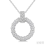 Diamond Mesh Circle Pendant