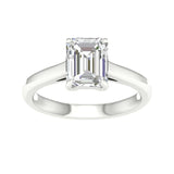 2ct Emerald Cut Lab Grown Diamond Solitaire Engagement Ring