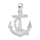 Silver Anchor & Chain Pendant