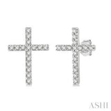 Cross Petite Diamond Earrings