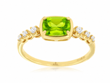 Peridot & Diamond Ring